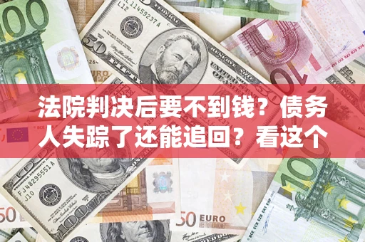 武汉法院判决后要不到钱？债务人失踪了还能追回？看这个方法！