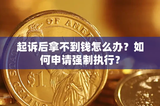 武汉起诉后拿不到钱怎么办？如何申请强制执行？