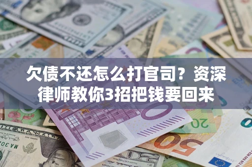 武汉欠债不还怎么打官司？资深律师教你3招把钱要回来