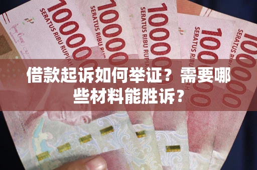 武汉借款起诉如何举证？需要哪些材料能胜诉？