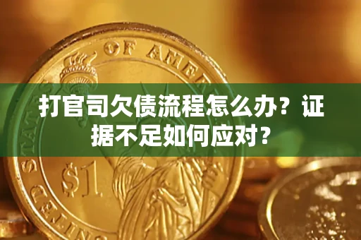武汉打官司欠债流程怎么办？证据不足如何应对？