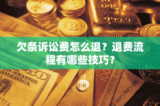 武汉欠条诉讼费怎么退？退费流程有哪些技巧？