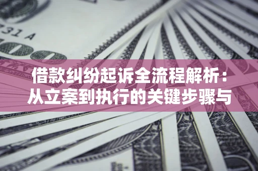 武汉借款纠纷起诉全流程解析：从立案到执行的关键步骤与防败诉指南